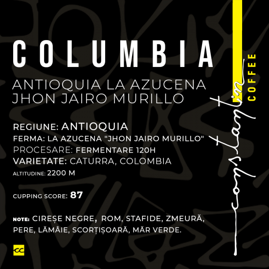 Cafea Boabe De Specialitate Columbia La Azucena "jhon Jairo Murillo"