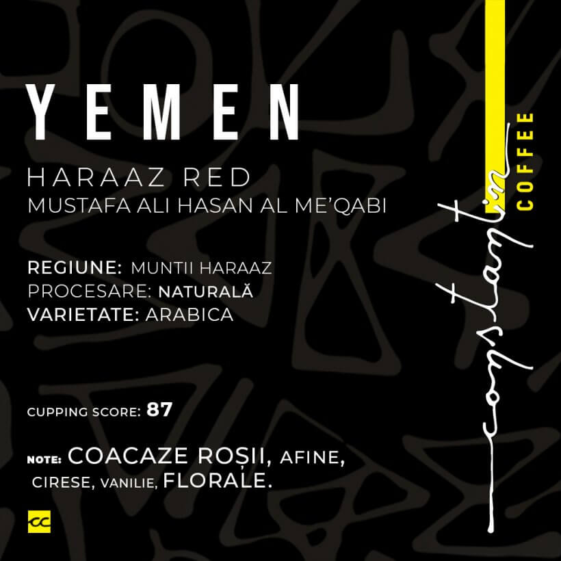 Cafea Boabe De Specialitate Yemen Haraaz Red Mustafa Ali Hasan Al Me'qabi